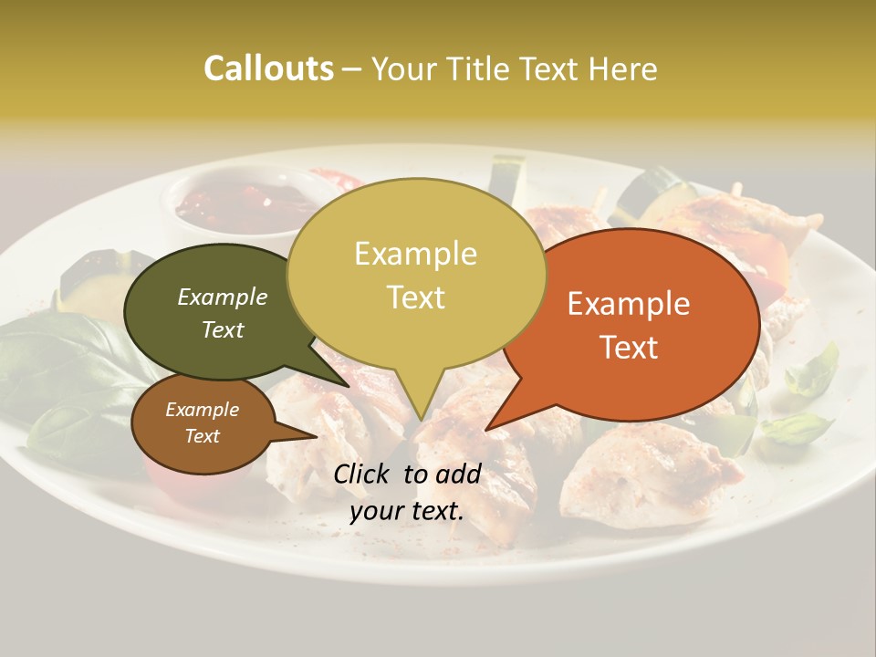 Grilled Basil Appetiser PowerPoint Template