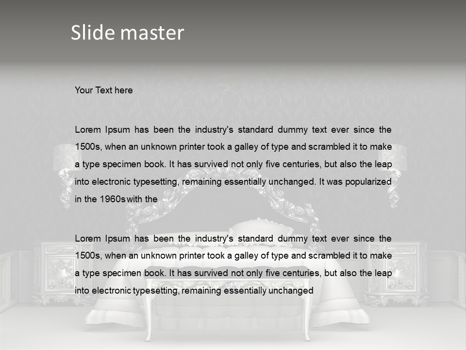 Chandelier Ceiling Curve PowerPoint Template