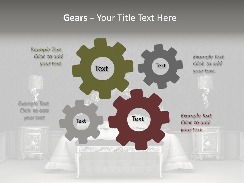 Chandelier Ceiling Curve PowerPoint Template