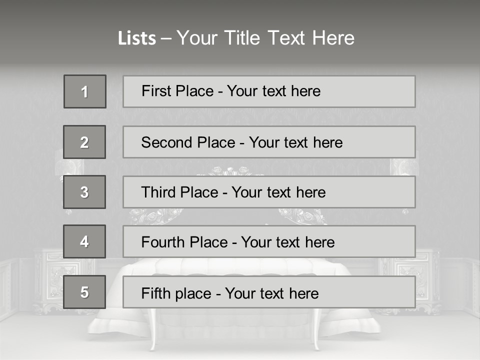 Chandelier Ceiling Curve PowerPoint Template