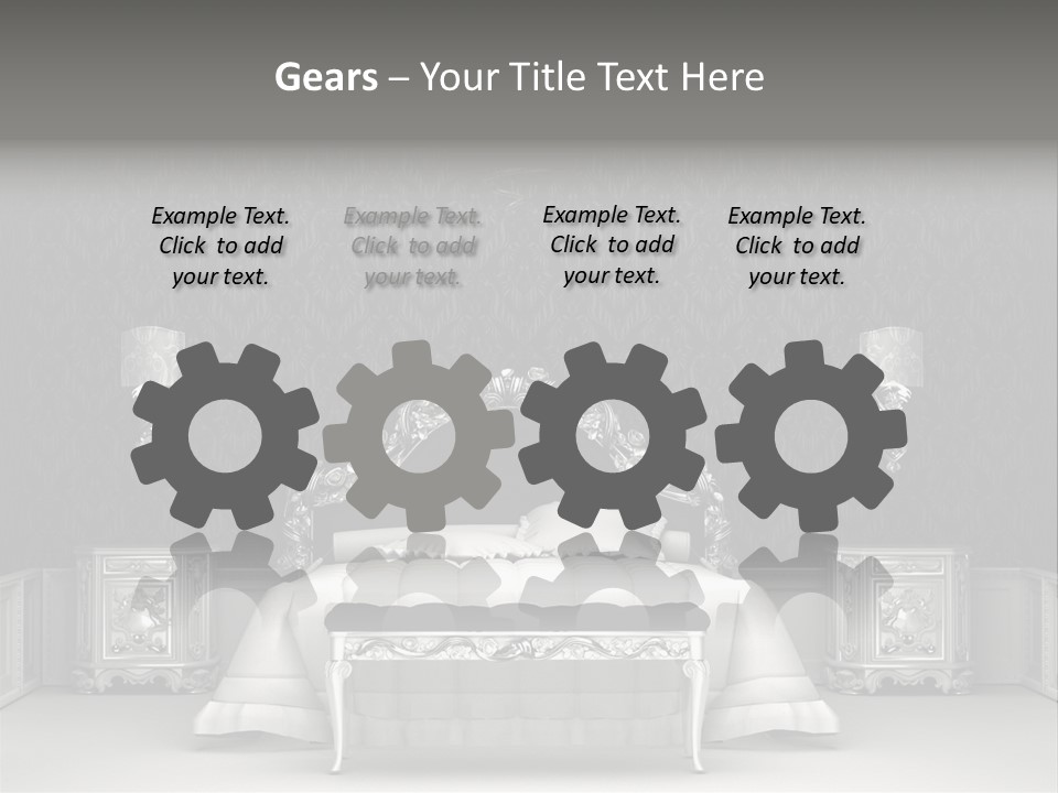 Chandelier Ceiling Curve PowerPoint Template