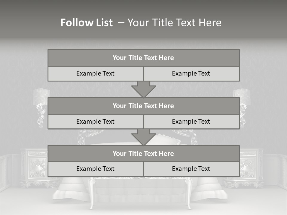 Chandelier Ceiling Curve PowerPoint Template