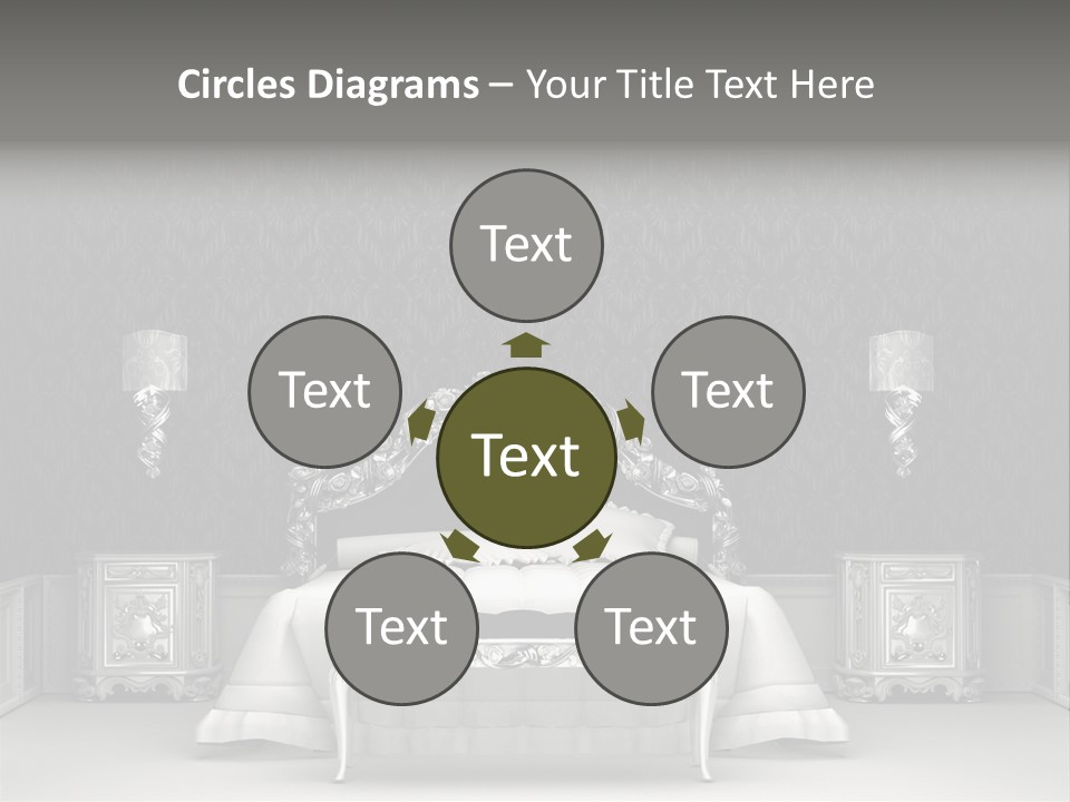 Chandelier Ceiling Curve PowerPoint Template