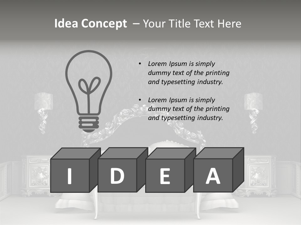 Chandelier Ceiling Curve PowerPoint Template