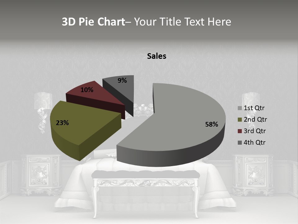 Chandelier Ceiling Curve PowerPoint Template