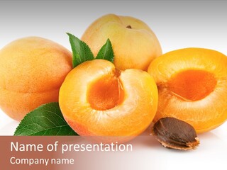 Vegetarian Apricot Healthy Eating PowerPoint Template