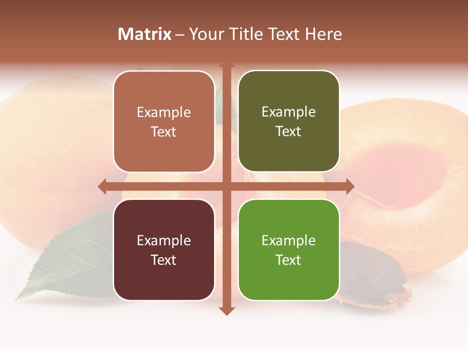 Vegetarian Apricot Healthy Eating PowerPoint Template