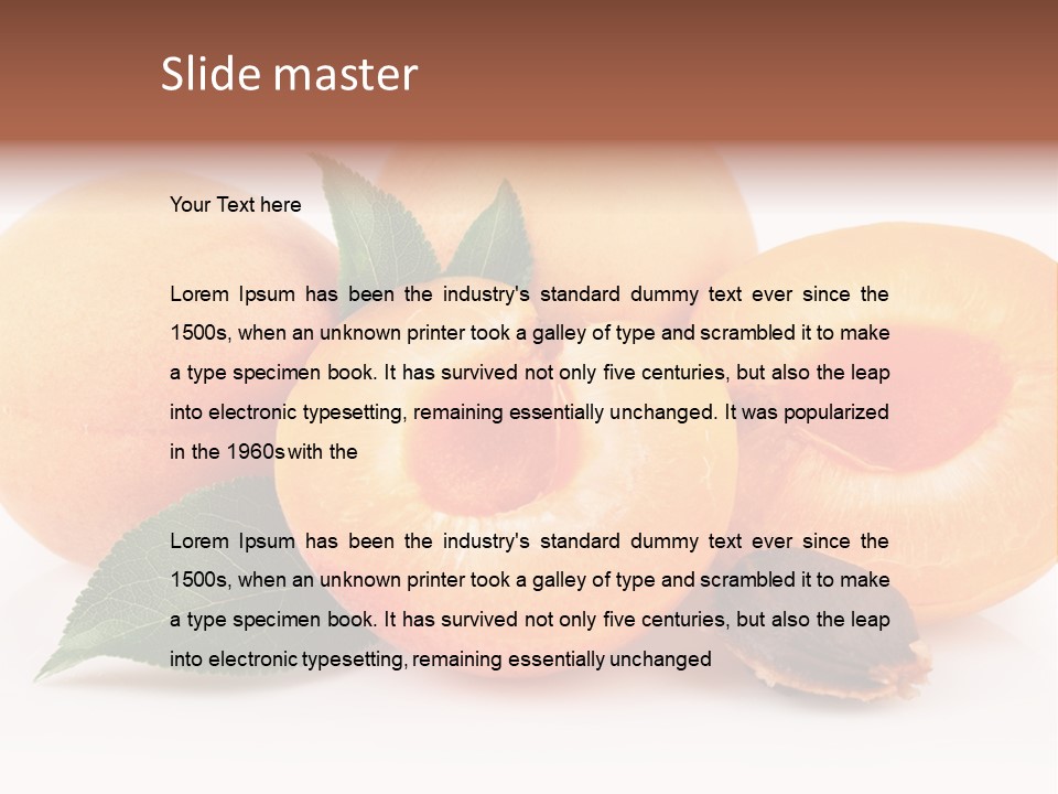 Vegetarian Apricot Healthy Eating PowerPoint Template