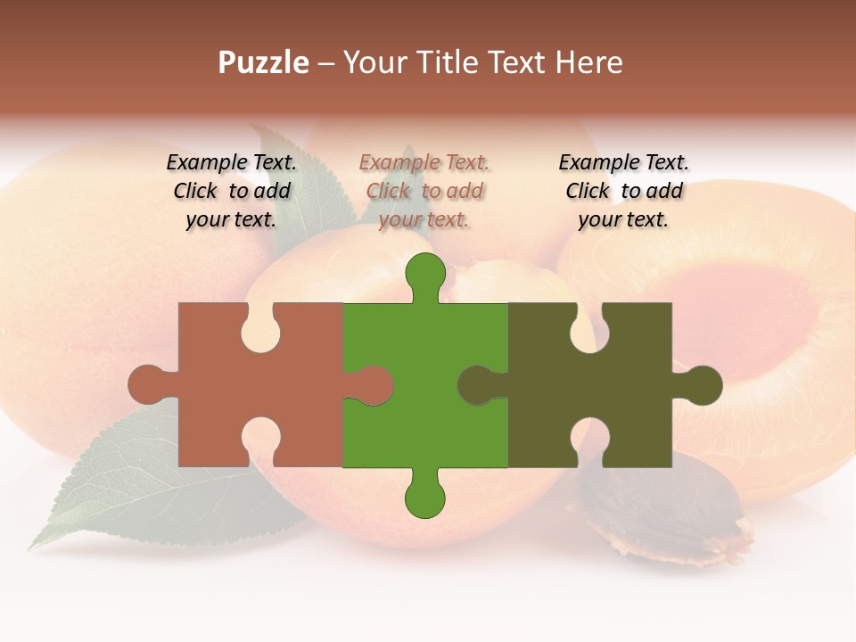 Vegetarian Apricot Healthy Eating PowerPoint Template