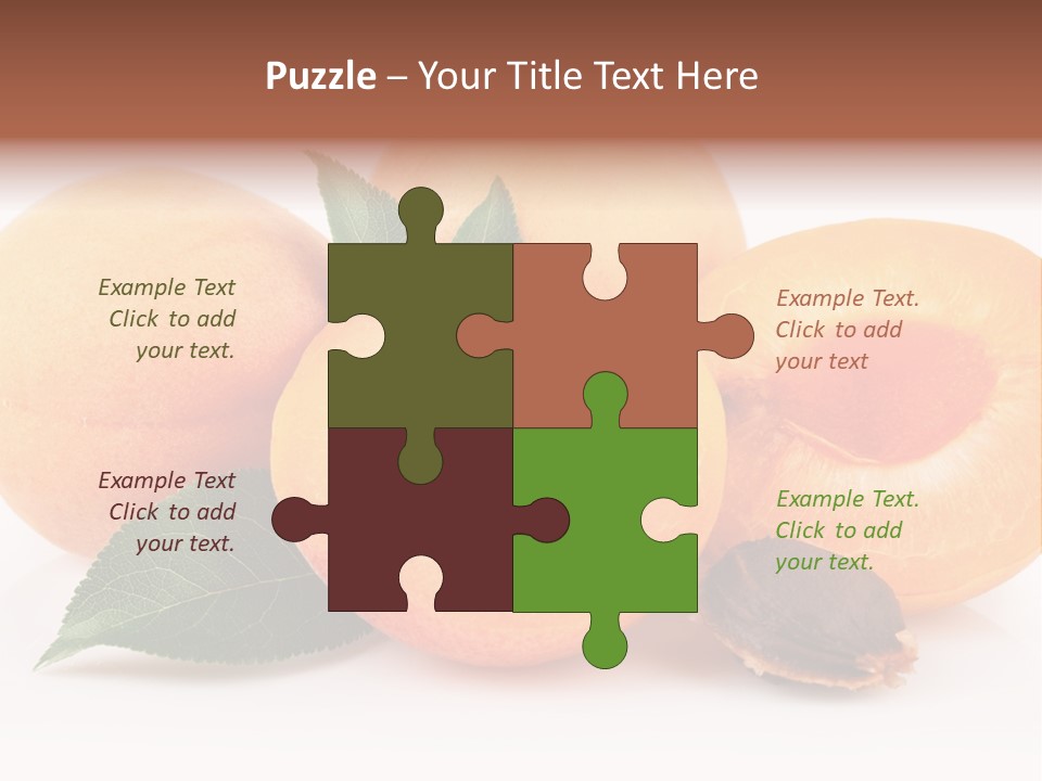 Vegetarian Apricot Healthy Eating PowerPoint Template