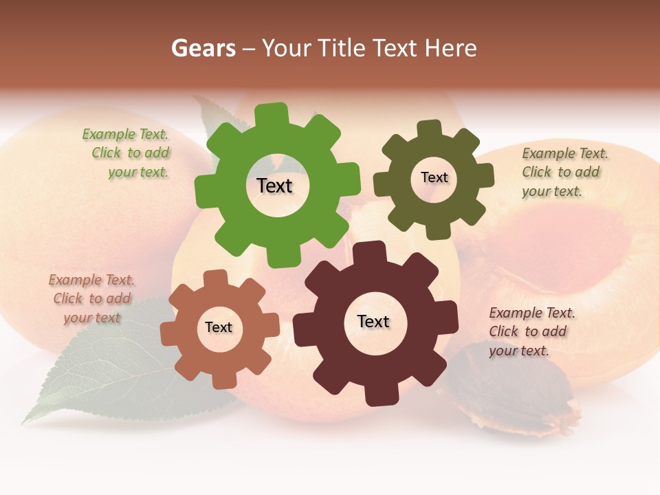 Vegetarian Apricot Healthy Eating PowerPoint Template