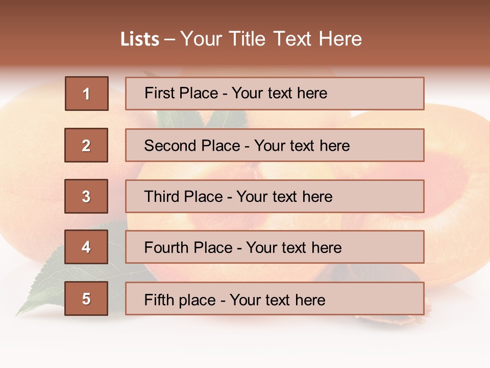 Vegetarian Apricot Healthy Eating PowerPoint Template