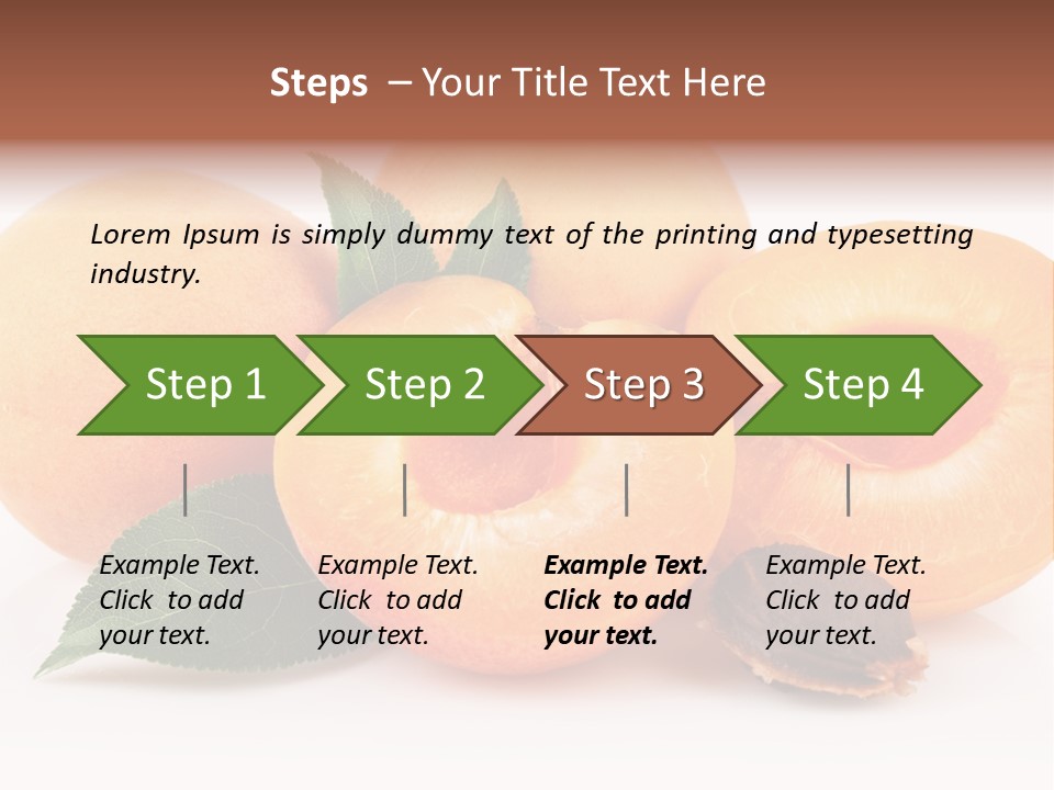Vegetarian Apricot Healthy Eating PowerPoint Template