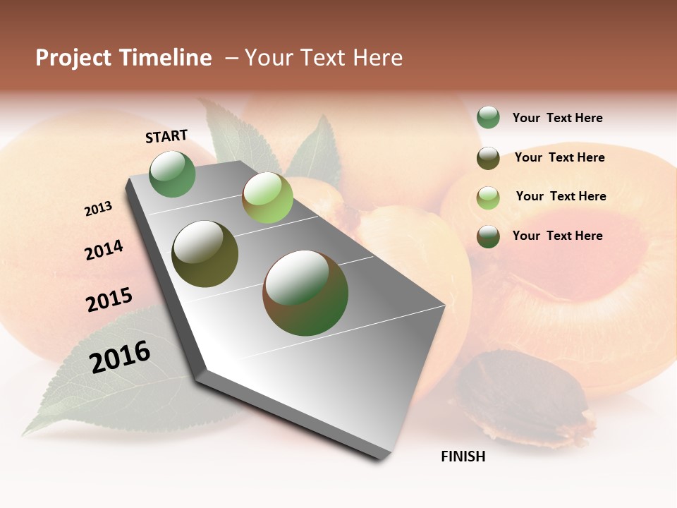 Vegetarian Apricot Healthy Eating PowerPoint Template