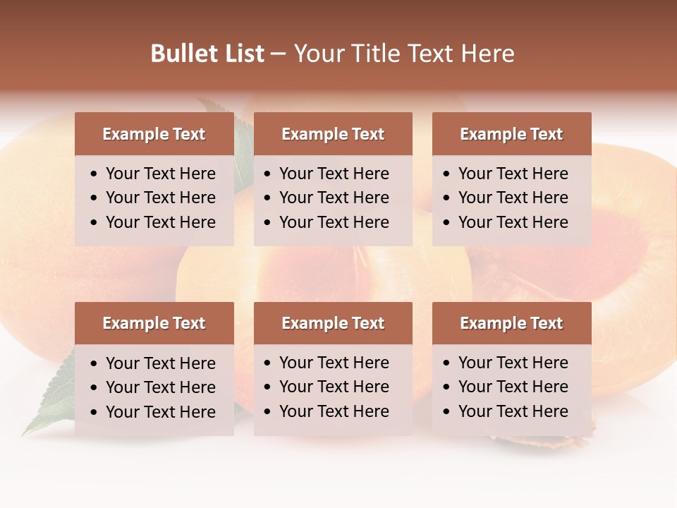 Vegetarian Apricot Healthy Eating PowerPoint Template