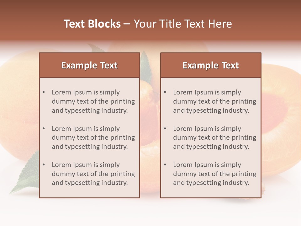 Vegetarian Apricot Healthy Eating PowerPoint Template