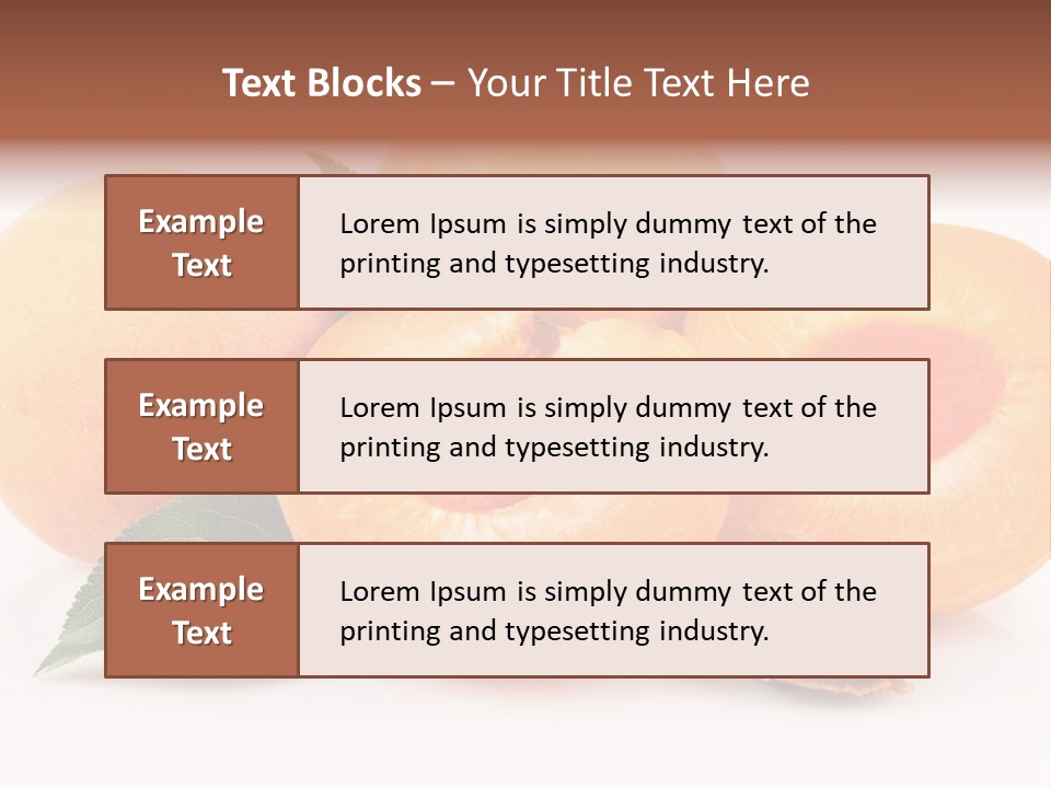 Vegetarian Apricot Healthy Eating PowerPoint Template