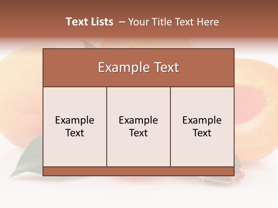 Vegetarian Apricot Healthy Eating PowerPoint Template