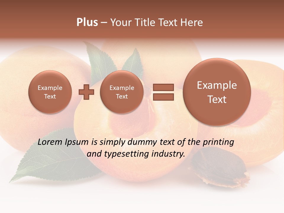 Vegetarian Apricot Healthy Eating PowerPoint Template