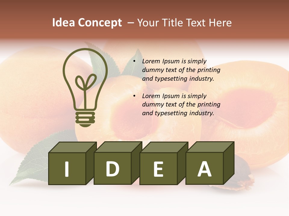 Vegetarian Apricot Healthy Eating PowerPoint Template