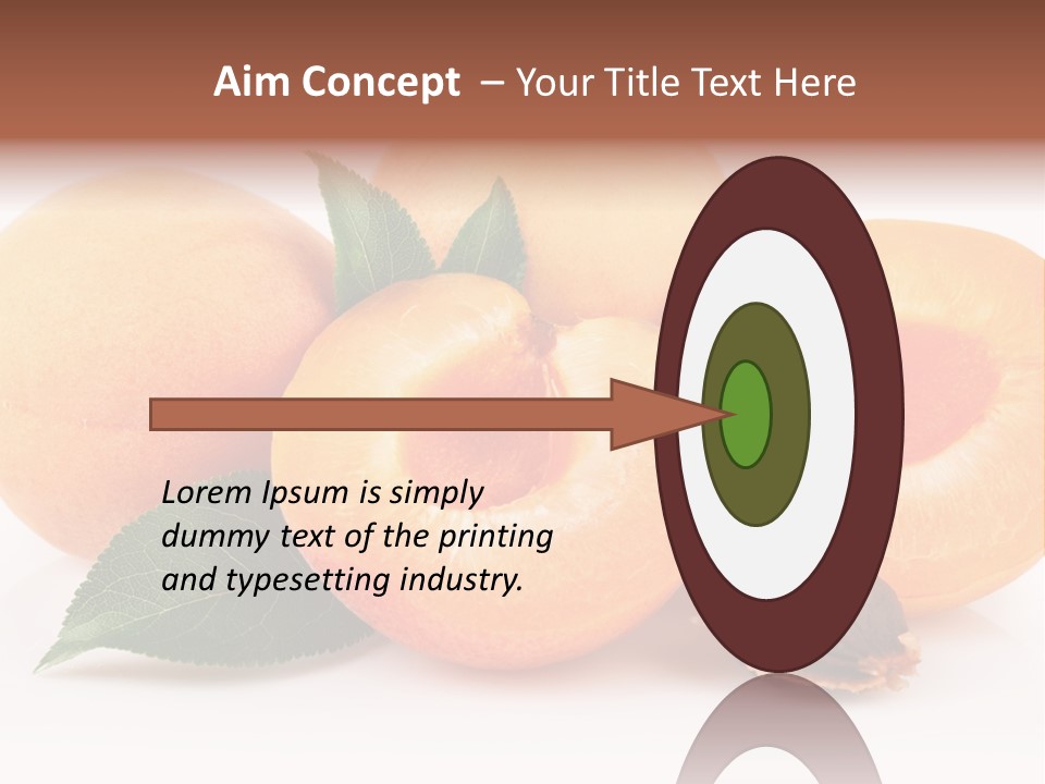 Vegetarian Apricot Healthy Eating PowerPoint Template