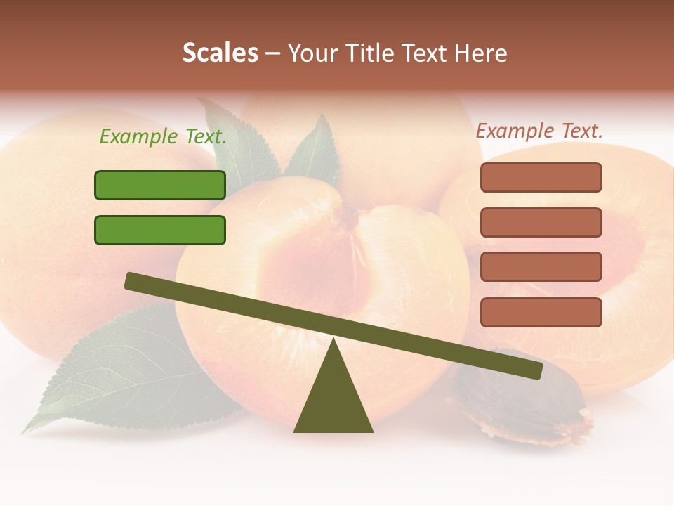 Vegetarian Apricot Healthy Eating PowerPoint Template