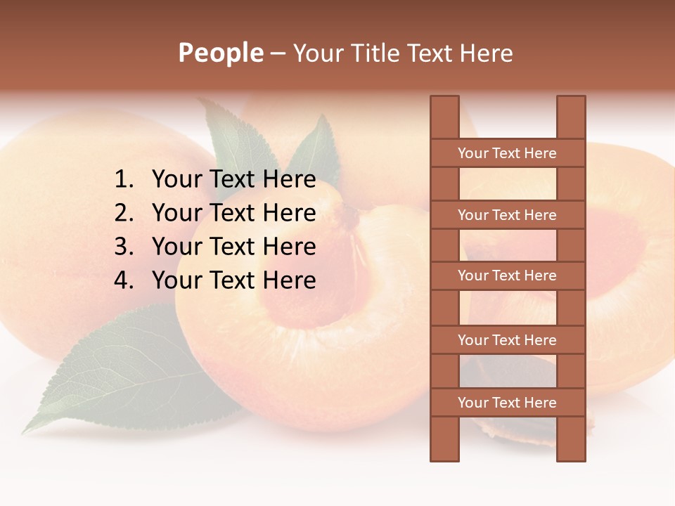 Vegetarian Apricot Healthy Eating PowerPoint Template