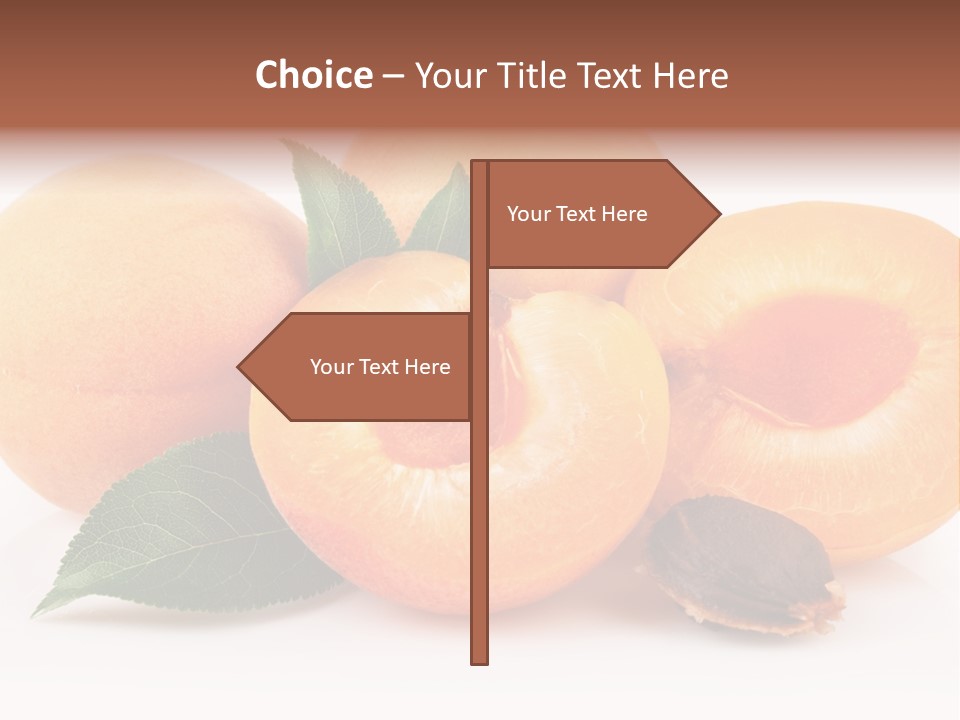 Vegetarian Apricot Healthy Eating PowerPoint Template