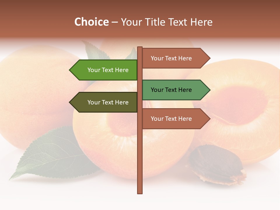 Vegetarian Apricot Healthy Eating PowerPoint Template