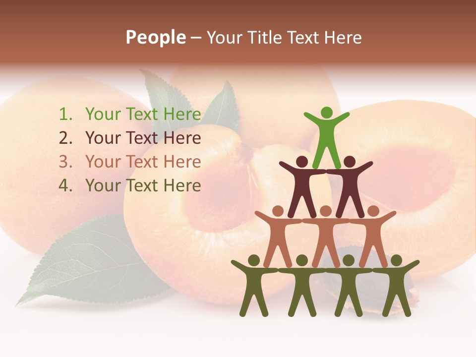 Vegetarian Apricot Healthy Eating PowerPoint Template