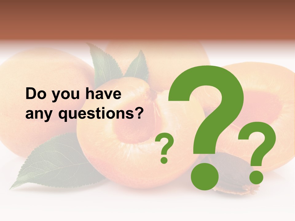 Vegetarian Apricot Healthy Eating PowerPoint Template