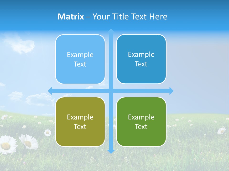 Grass White Grow PowerPoint Template