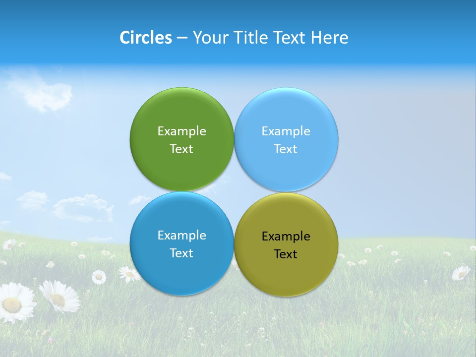 Grass White Grow PowerPoint Template