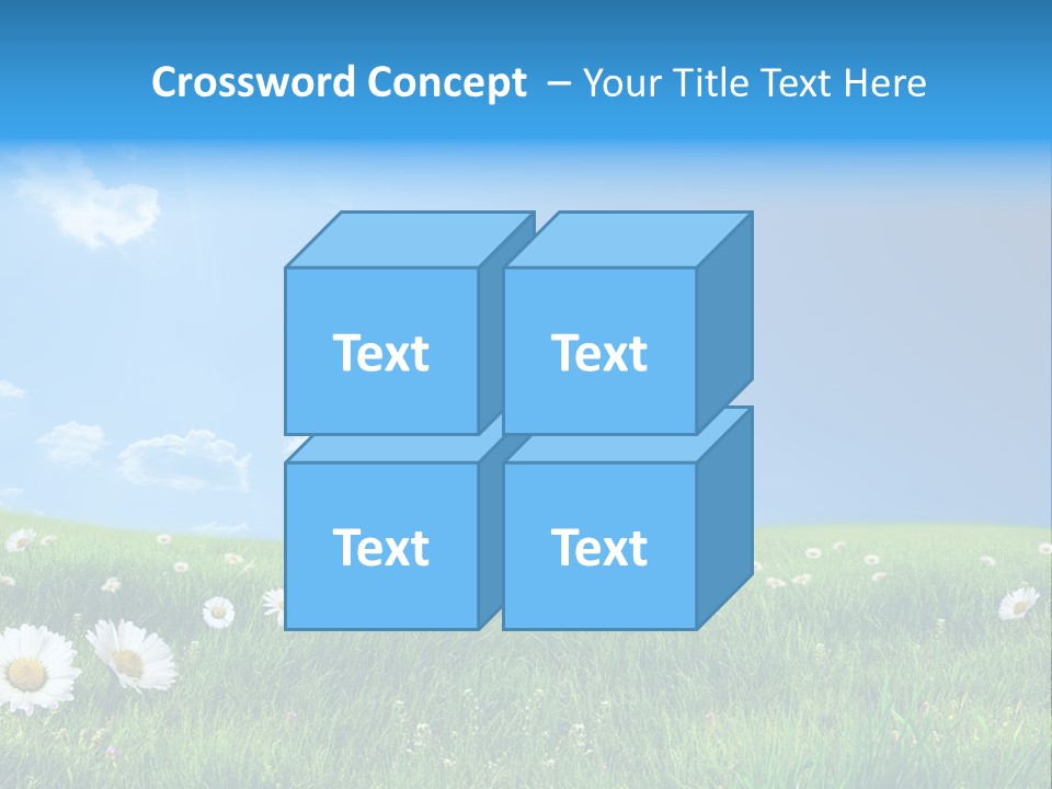 Grass White Grow PowerPoint Template
