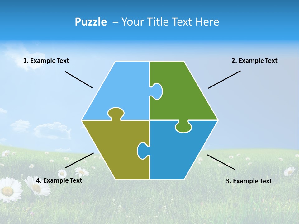 Grass White Grow PowerPoint Template