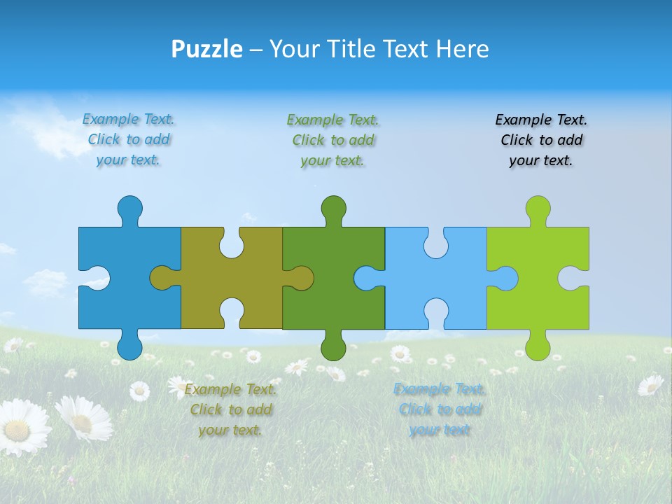 Grass White Grow PowerPoint Template