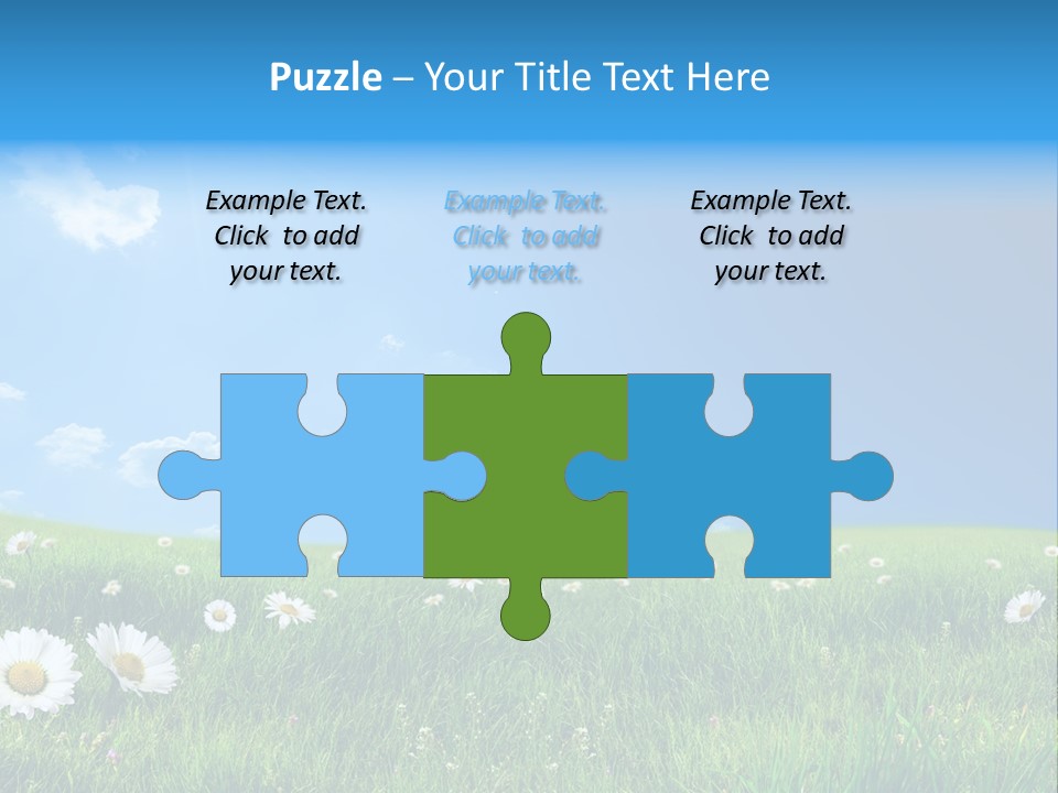 Grass White Grow PowerPoint Template