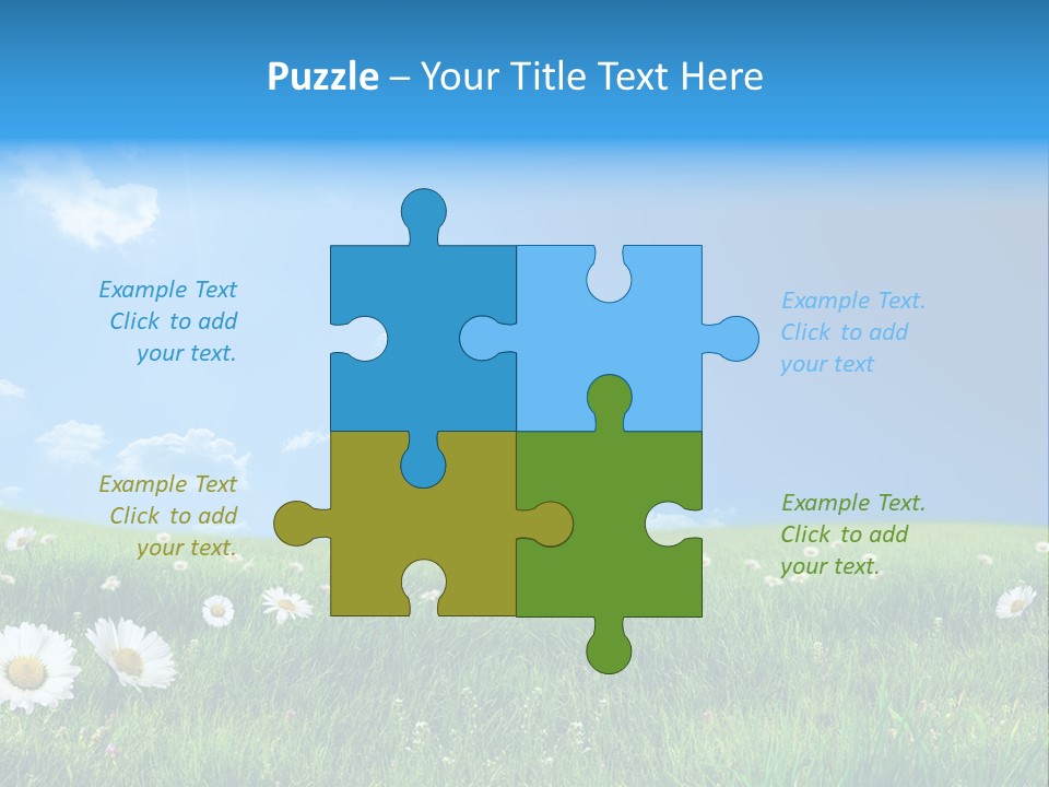 Grass White Grow PowerPoint Template