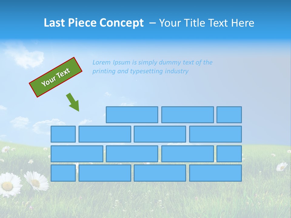Grass White Grow PowerPoint Template