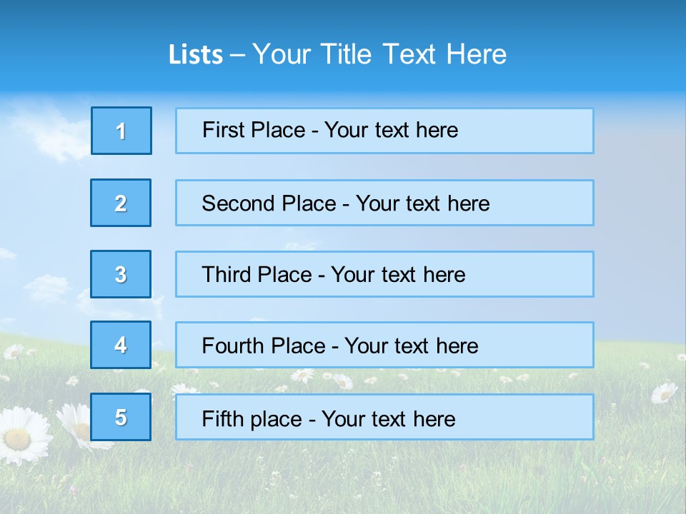 Grass White Grow PowerPoint Template