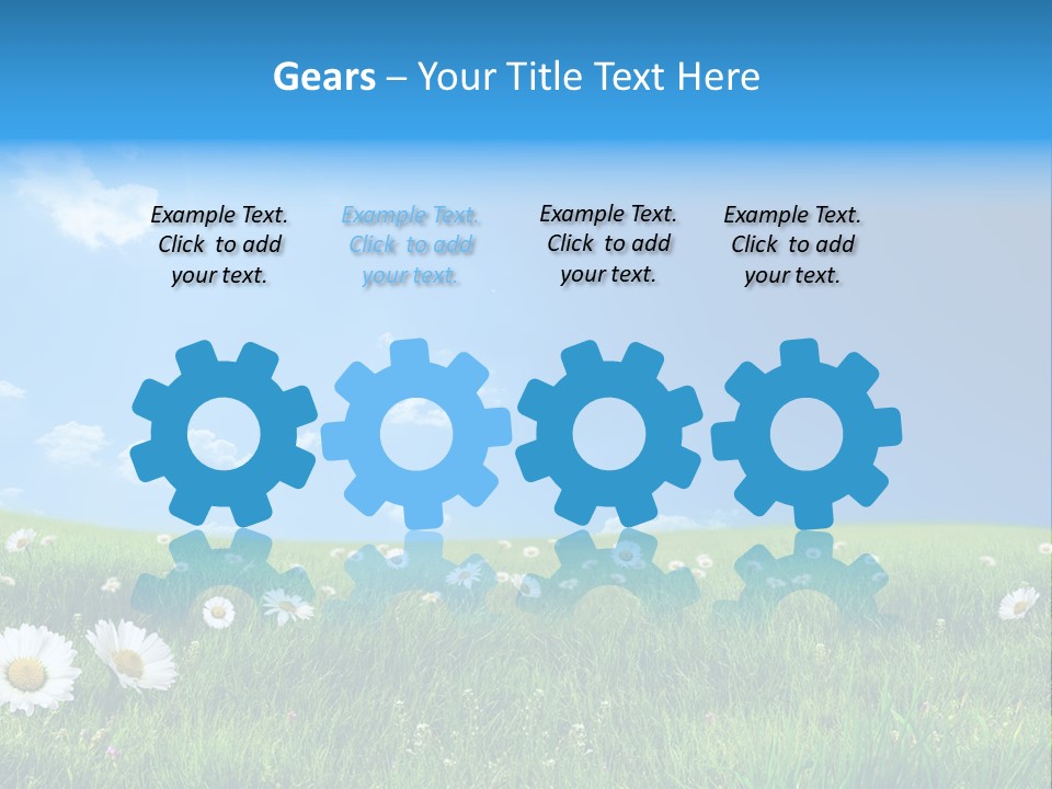 Grass White Grow PowerPoint Template