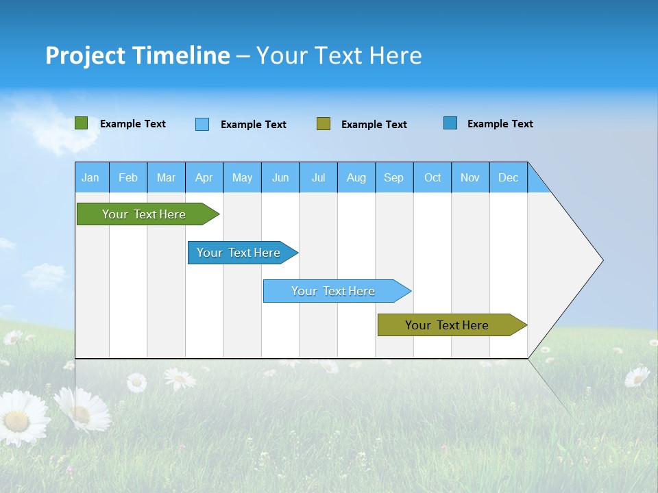 Grass White Grow PowerPoint Template