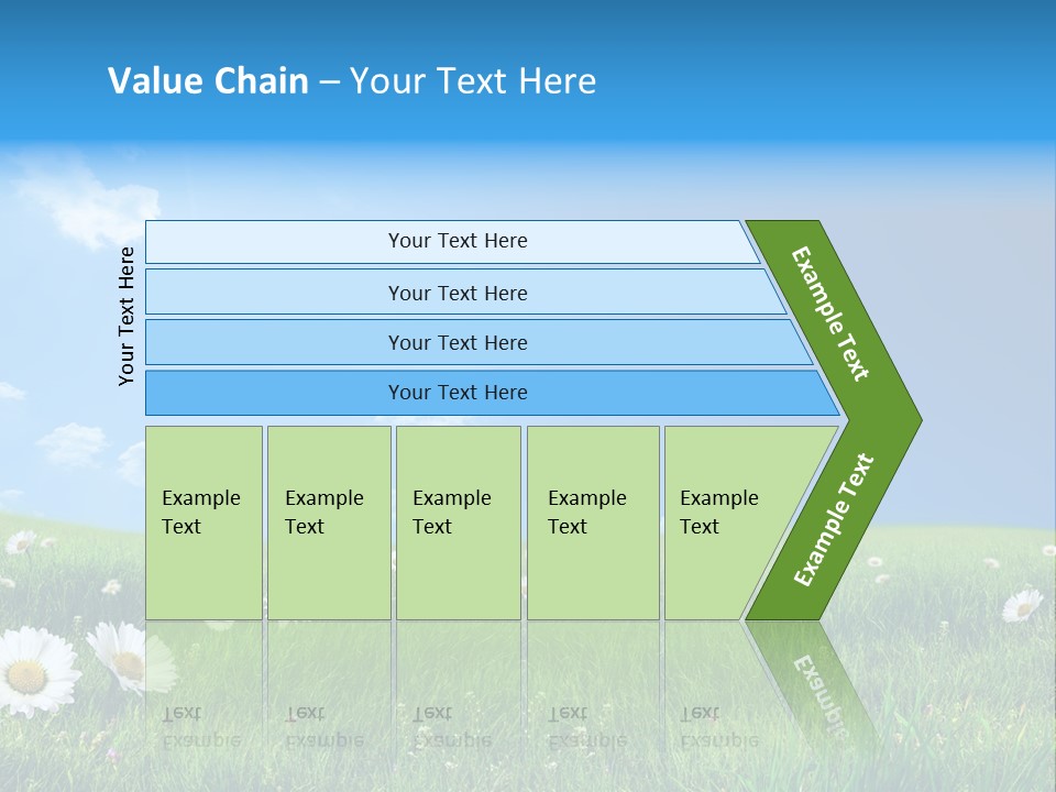 Grass White Grow PowerPoint Template