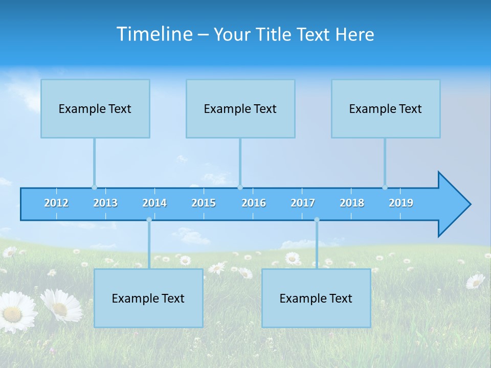 Grass White Grow PowerPoint Template