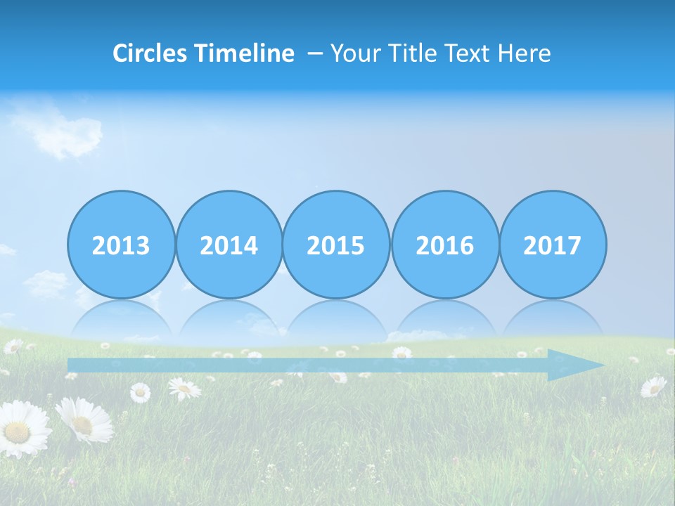 Grass White Grow PowerPoint Template