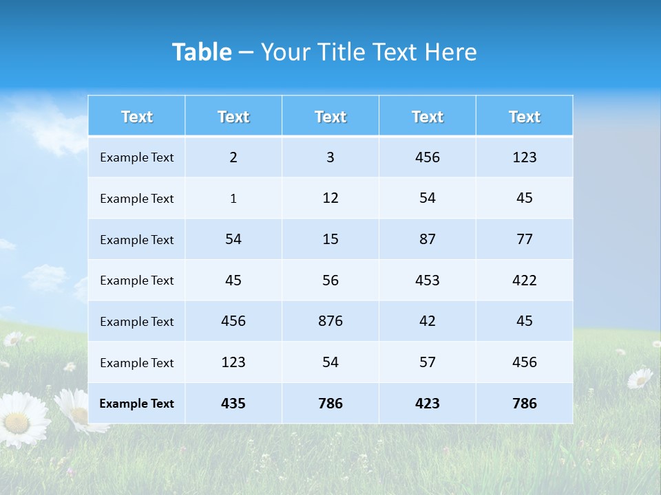 Grass White Grow PowerPoint Template
