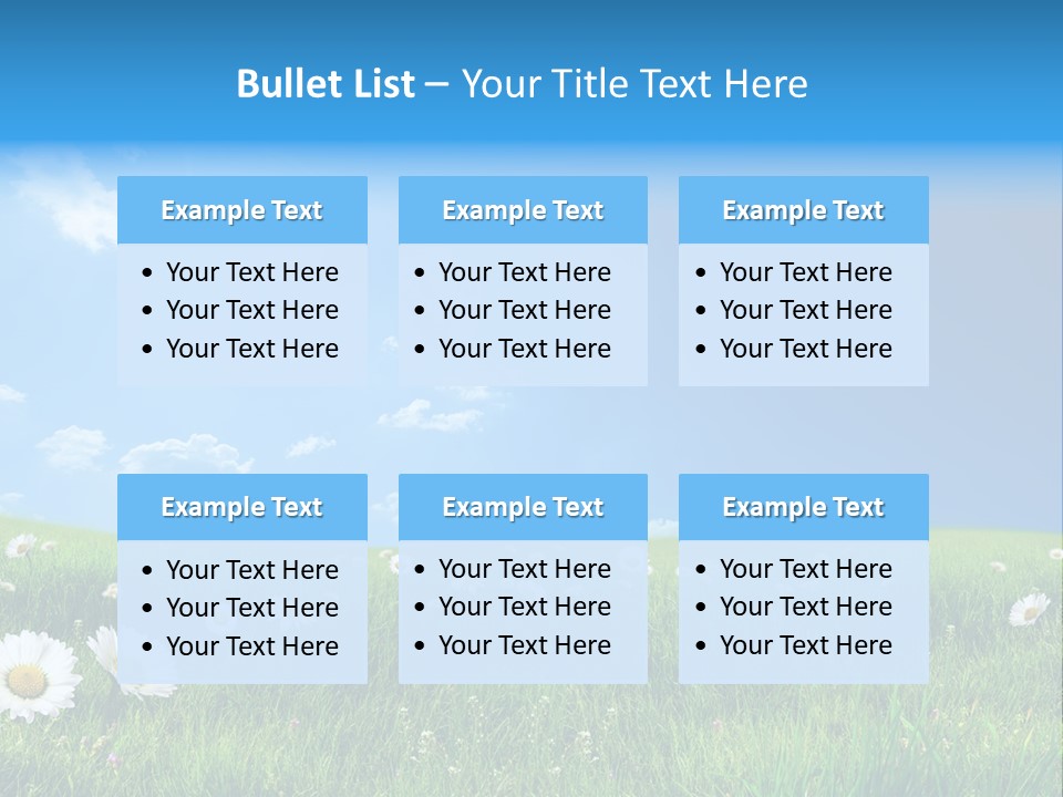 Grass White Grow PowerPoint Template