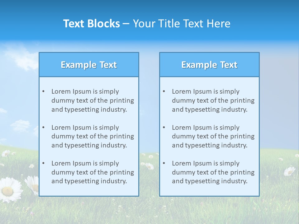 Grass White Grow PowerPoint Template