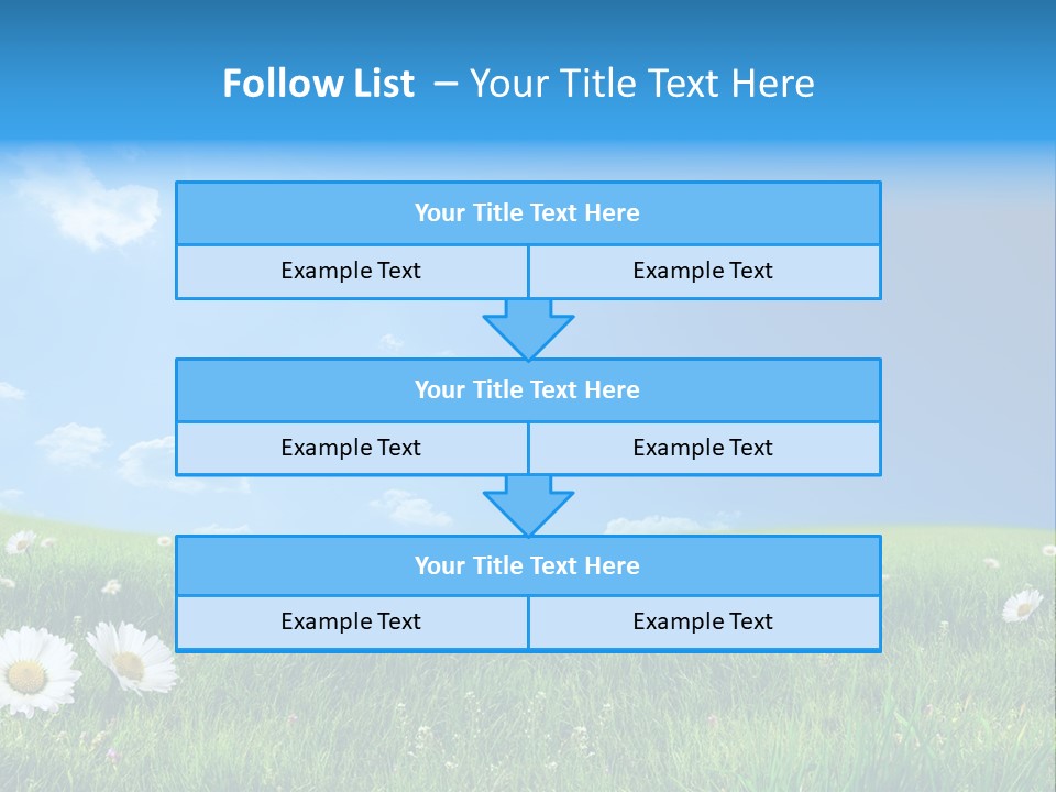 Grass White Grow PowerPoint Template