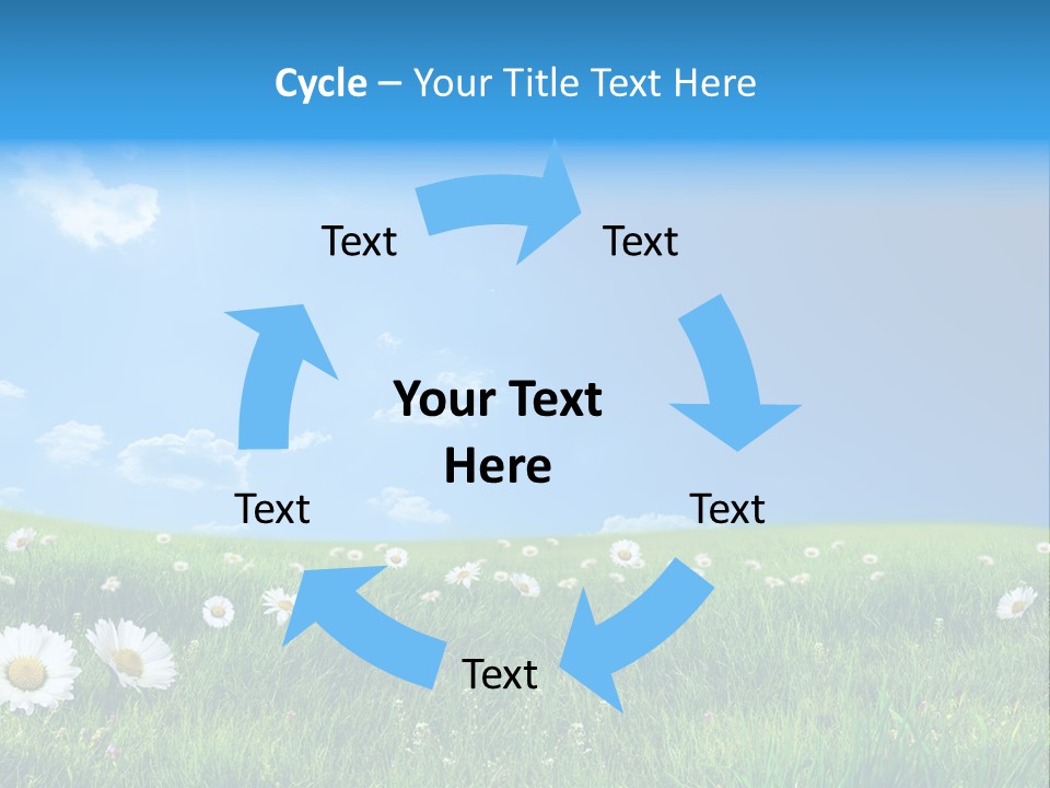 Grass White Grow PowerPoint Template